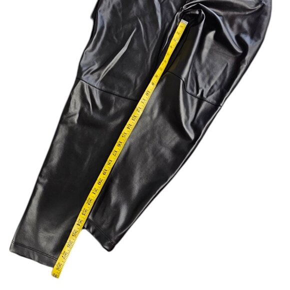Betabrand Womens Faux Leather Front Stretch Pull On Pants, Black, Size 2XL LONG - Picture 7 of 9